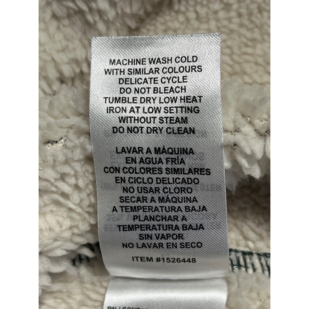 BC Clothing Co Waffle Knit Sherpa Lined Crewneck Pullover Forest Green Large - Picture 9 of 9
